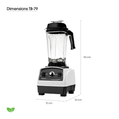 Turbosaver TB79 Professional Blender 1800W – 3.5HP, 35,000 RPM, Commercial Grade, Ice Crushing, 85 oz Tritan Jar