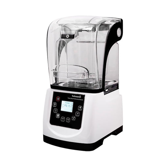 Turbosaver TB-020C Commercial Blender with Sound Enclosure, 4HP 2200W Heavy Duty Motor, 51 oz BPA-Free Jar, Digital Touch Panel