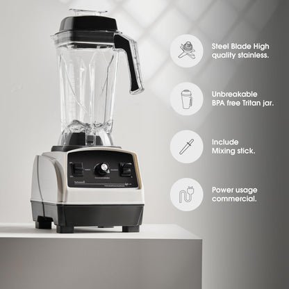 Turbosaver TB79 Professional Blender 1800W – 3.5HP, 35,000 RPM, Commercial Grade, Ice Crushing, 85 oz Tritan Jar