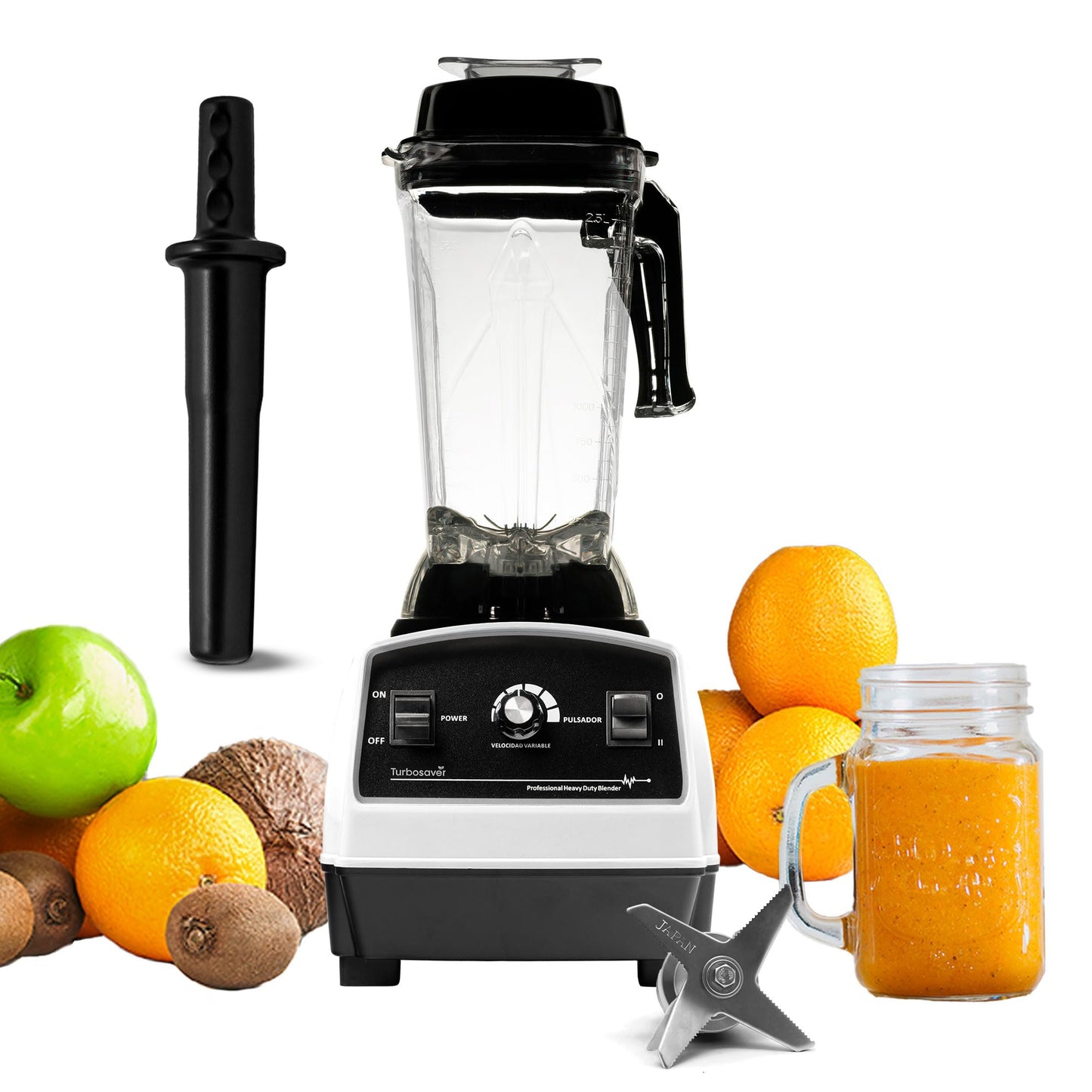 Turbosaver TB79 Professional Blender 1800W – 3.5HP, 35,000 RPM, Commercial Grade, Ice Crushing, 85 oz Tritan Jar
