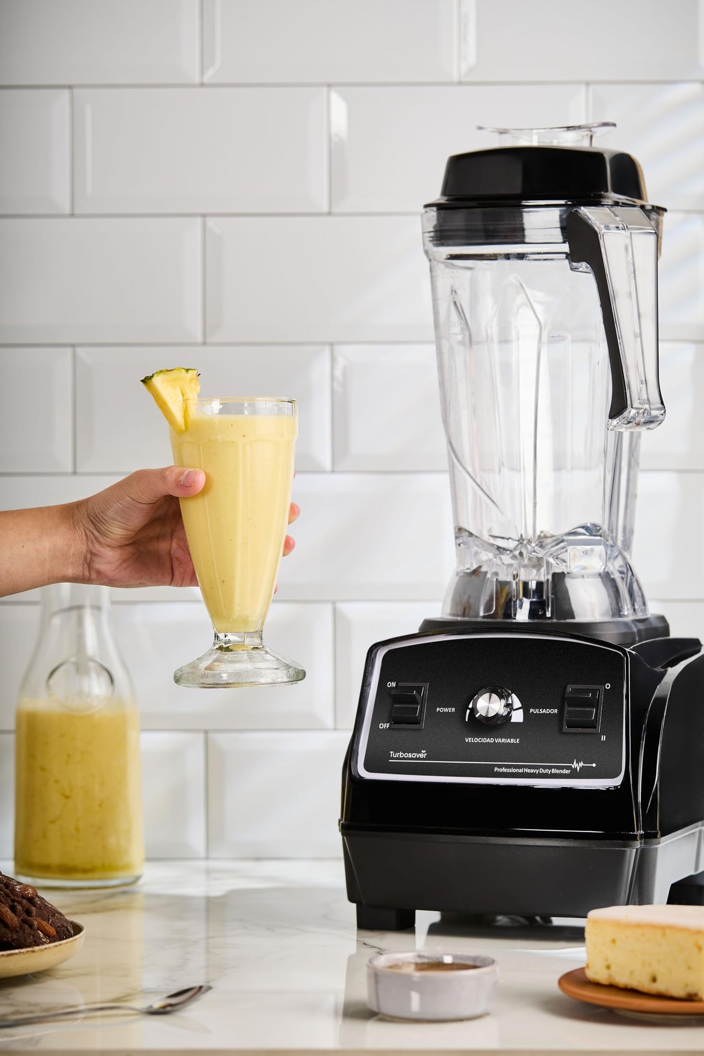 Turbosaver TB79 Professional Blender 1800W – 3.5HP, 35,000 RPM, Commercial Grade, Ice Crushing, 85 oz Tritan Jar